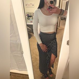 **Buy 4 Get 1 Free. $5 items only!  White Long Sleeve Crop Top